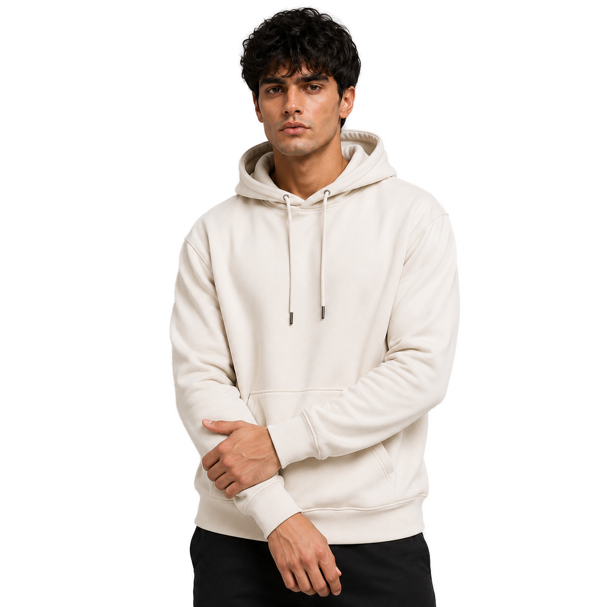 Cotton Pullover Hoodie Zipless